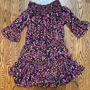 Misa Los Angeles Multicolor Floral Off-Shoulder Dress